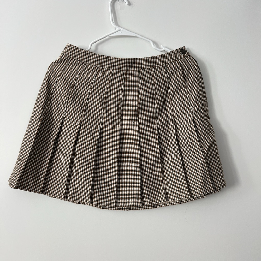 Urban Outfitters Black and White Checkered Skater Skirt